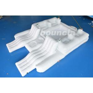 Quality White Color 6 Persons Inflatable Floating Island Lounge For Water Sports for sale