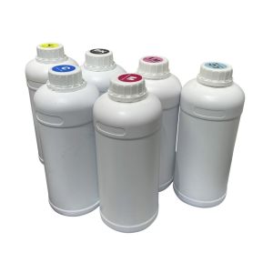 1L DTF Printer Ink CMYKW LC LM Heat Transfer Technology For PET Film Hot Melt