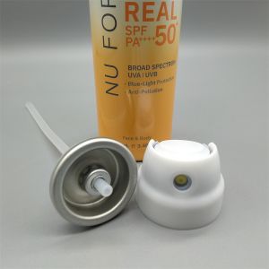 China Sunscreen Spray Valve with Broad-Coverage Mist Dispenser for UV Protection on sale