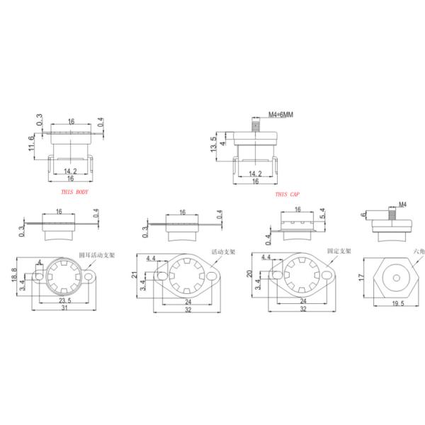 Esun 250V/16A ksd301 bimetal snap action thermostat UL VDE ,free samples