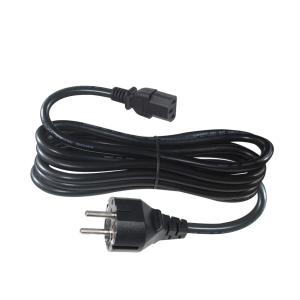 VDE 250V H05VV-F 3G1.0mm² Schuko to C13 Power Cord