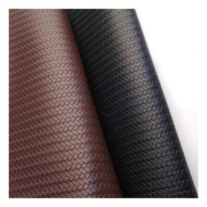 Wear Resisting Pvc Weave Pattern Tear Resistance Artificial Synthetic Leather
