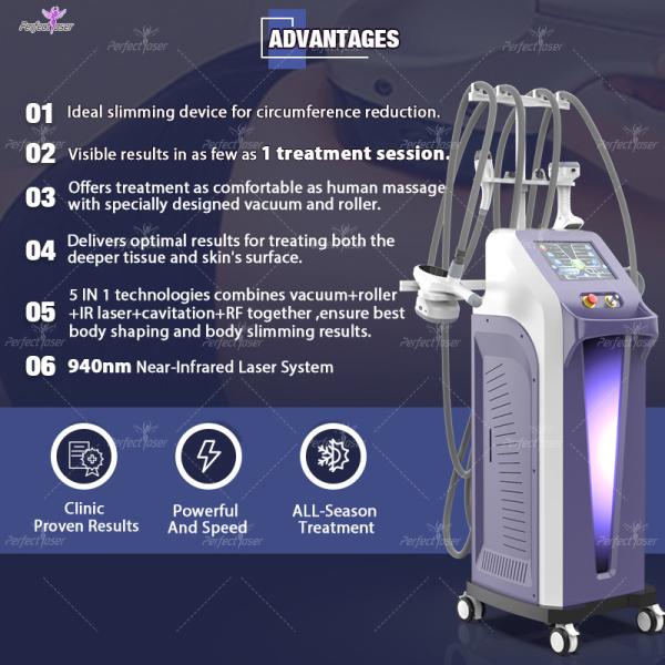 Cavitation RF Slimming Machine Vacuum Laser Fat Burning Machine