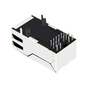China 0875-1X1T-B2 1000 Base-T Tab Up 1 Port RJ45 Modular Jack With OG/Y Led on sale