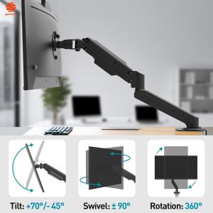 27-Inch Monitor with Articulating Arm & 1080p Webcam: Ultra-Flexible Height/Tilt