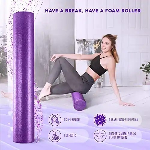Buy Wholesale High Density Eva Epp Yoga Massage Foam Roller Water Bottle Set Foam Rollers Massager For Exercise at wholesale prices