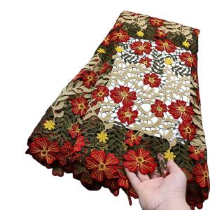 Quality Supoo 2022 Latest Senegal Guipure Lace Embroidery Flowers Design Comfortable Cord Lace Fabric For African Wedding and Party for sale