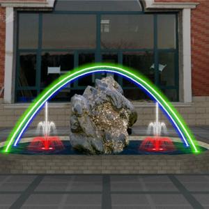 Laminar Garden Jumping Jet Fountain Musical Signal Control
