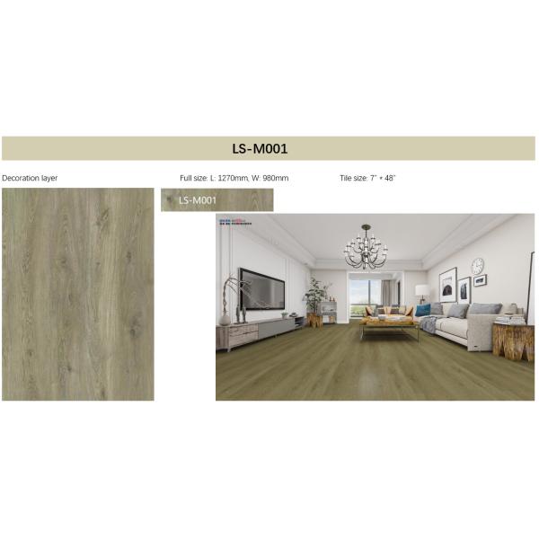 Fireproof SPC 5mm Oak Wood Grain Noise Prevention GKBM LS-W001 Greenpy