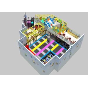 Indoor Training Trampoline Park Playground Commercial With Ninja Course