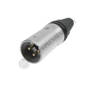 10A Rated Silver-Plated Female 3-Pin XLR Connector Waterproof Copper Contacts