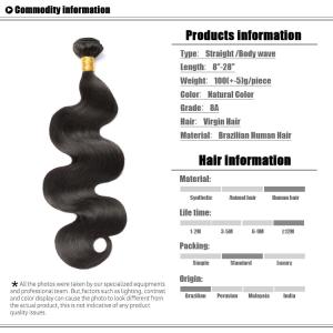 Peruivian Hair Brazilian Virgin Hair , Brazilian Body Wave Hair Bundles