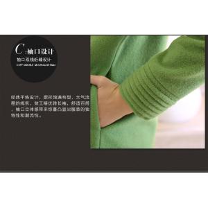 fashion high collar ladies elegant pure cashmere coat