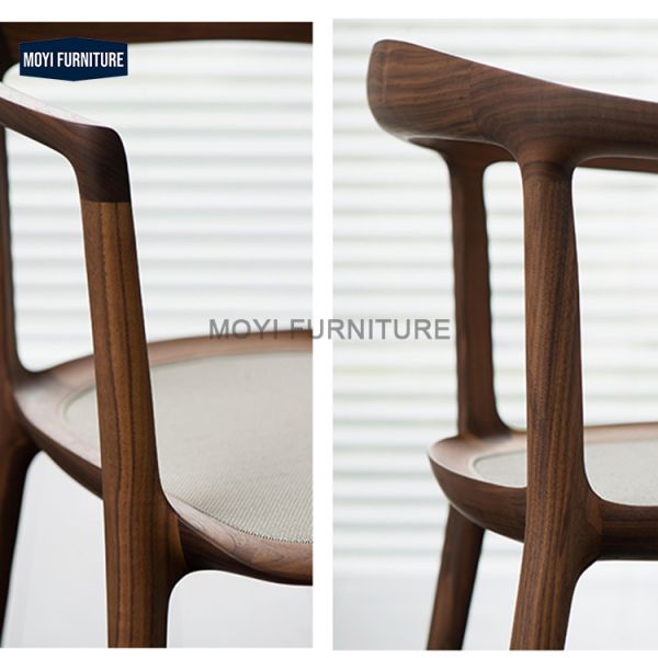 Apartment Dining Chair with Wooden Legs Solid Wood Modern Contemporary Design Dining Room Kitchen Living Room Office Bar