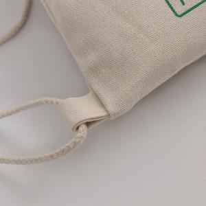 Beautiful Drawstring Canvas Duffle Bag , Recycled Small Cloth Drawstring Bags
