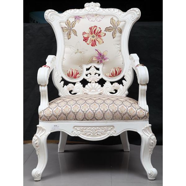 ISO9001 Antique High Back Upholstered Chairs Champagne Velvet Snuggle Chair