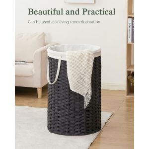 Large Laundry Hamper Laundry Basket Round Handwoven Wicker Laundry Baskets