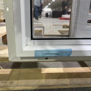 American PVC Sliding Windows Custom Manufacturing Wood Texture Inside + White