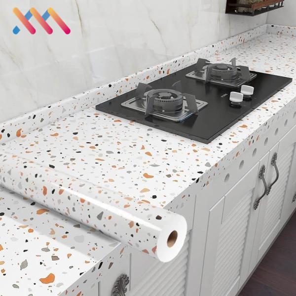 Buy PVC Material Kitchen Sticker Thicken Durable Vinyl Wallpaper Oil Proof at wholesale prices