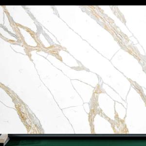Calacatta Classical Polished Honed White Quartz Stone Veneer White Quartzite