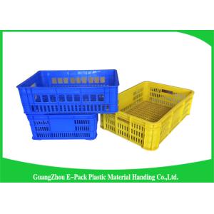 Industrial Plastic Storage Containers , Agriculture Solid Plastic Milk Crates