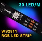 30LED /meter 5M WS2811 5050 SMD Addressable Ditigal Dream color RGB LED Strip