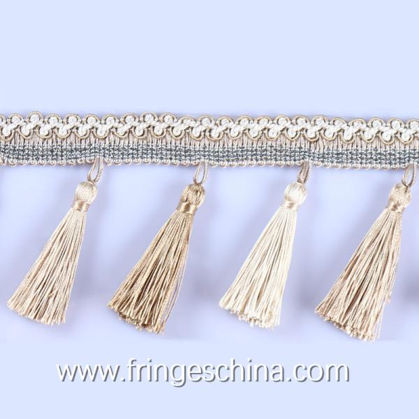 Handmade fashionable chain beads lace tassels fringes for curtain/sofa/pillow decoration