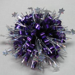 Gold yellow 4Inch PET Firework fancy bows for wrapping paper , gift bags and