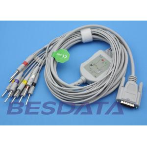 10 Leads ECG EKG Cable IEC Needle / Clip / Banana Electrode Compatible BJ-901D