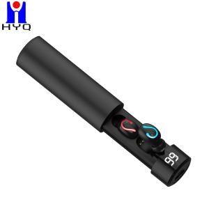 Digital Display Power Bank Earphones Cylindrical Black Battery Case Little Bean