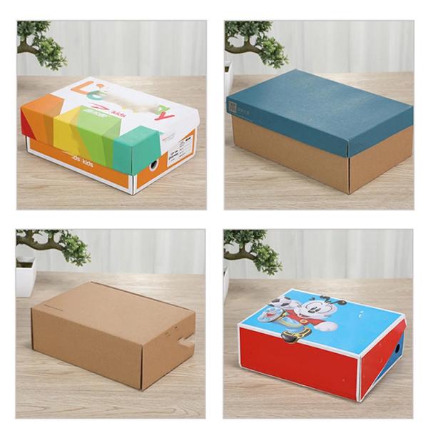 Mailing 1800gsm CCNB Shoe Packaging Box Brown Corrugated Paper