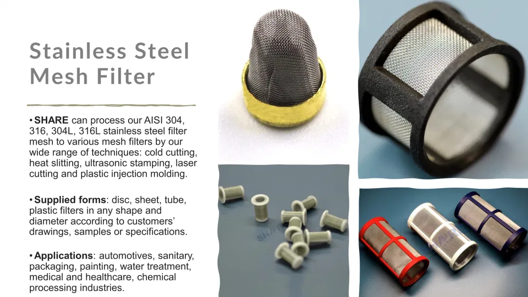 Premium Molded Stainless Steel Filters & Screens With 304, 304L, 316, 316L Filter Material