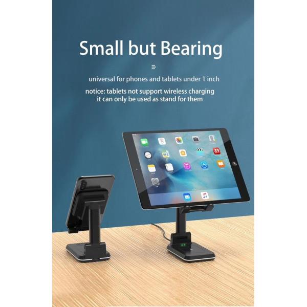 Dual Coil Wireless Charging Station 10W Foldable Portable Phone Holder