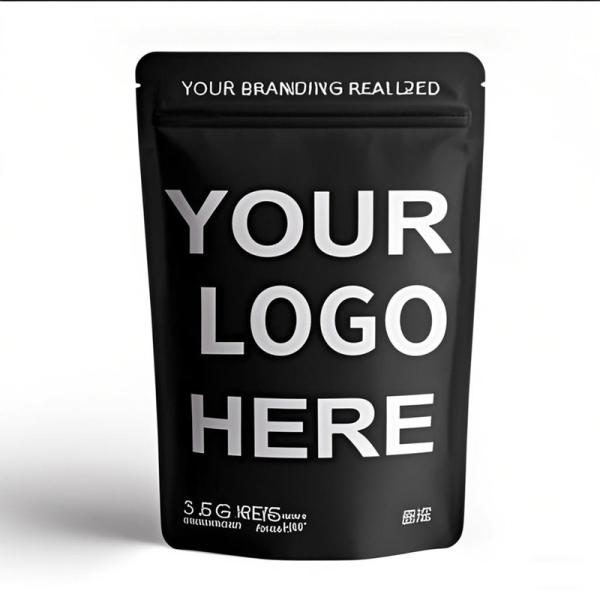 Custom Printing Matte Stand Up Ziplock Mylar Bags Resealable Smell Proof Food