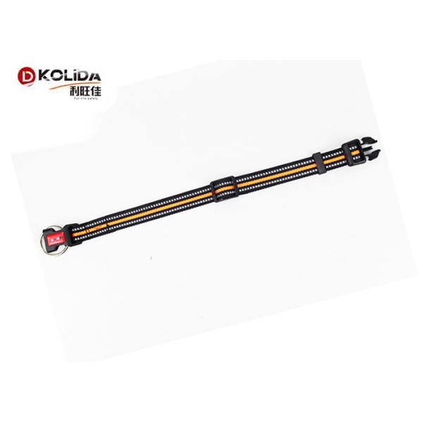 4 Sizes Reflective Dog Collars 3M Leashes With Sturdy Satin - Finish D - Ring