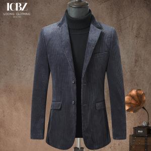 Adults Corduroy Suit Jacket 2024 Custom End Slim Single Corduroy Casual Suit for