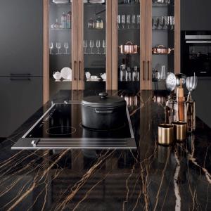 Whole Miniature Solid Wood Brown Color Kitchen Cabinets Set For Villa