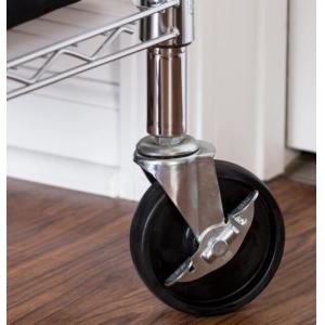 Chrome Commercial Wire Shelving With Casters Heavy Duty NSF Certificate