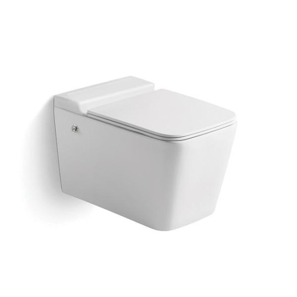 Buy Modern Wall Mounted Tankless Toilet Square Shaped Water Saving at wholesale prices