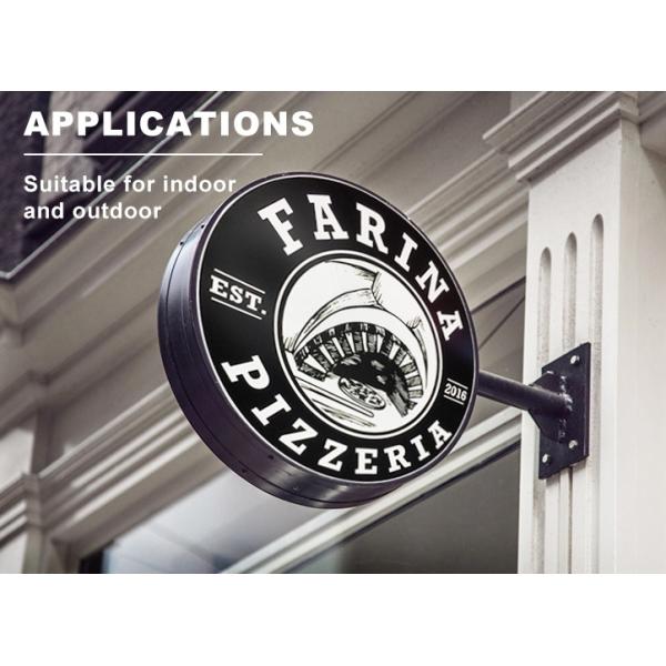 Luminous Round Advertising LED Light Box Outdoor Aluminum Acrylic For Shops