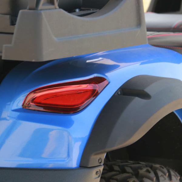 Six Seater Bright Pink Electric Off Road Luxury Golf Cart Lithium Battery Supports Customized Color And LOGO