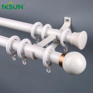 China Anodizing Aluminium Curtain Rod , Double Extendable Metal Curtain Pole on sale