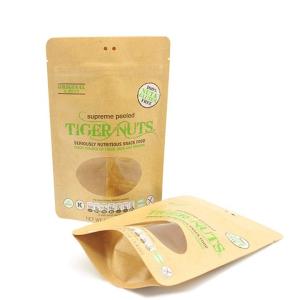 Food Grade Compostable 250g Kraft Paper Bag With Transparent Window