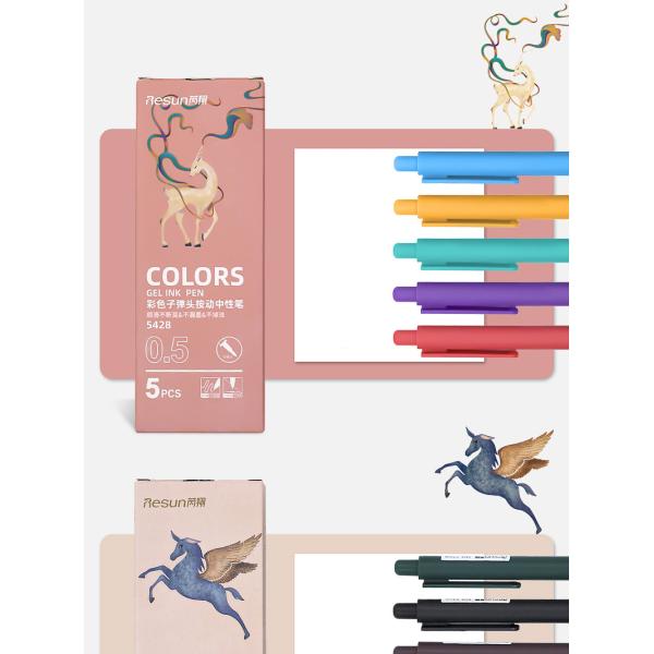 Gel pen Retro color neutral pen creative Lovely Japanese students hand account black ink