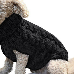 Striped dog winter clothes