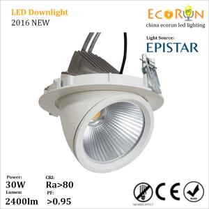 China 2016 warm white cob 25w 30W led rotable downlight cob gimbal with 24deg 60deg on sale