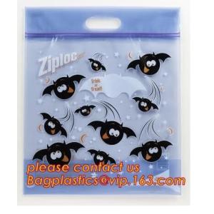 Plastic mini size candy bag printed custom cello bag halloween treat bags