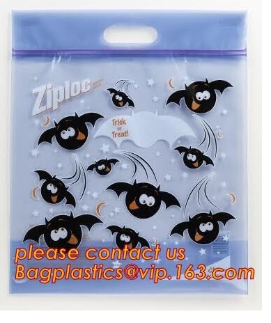 Plastic mini size candy bag printed custom cello bag halloween treat bags