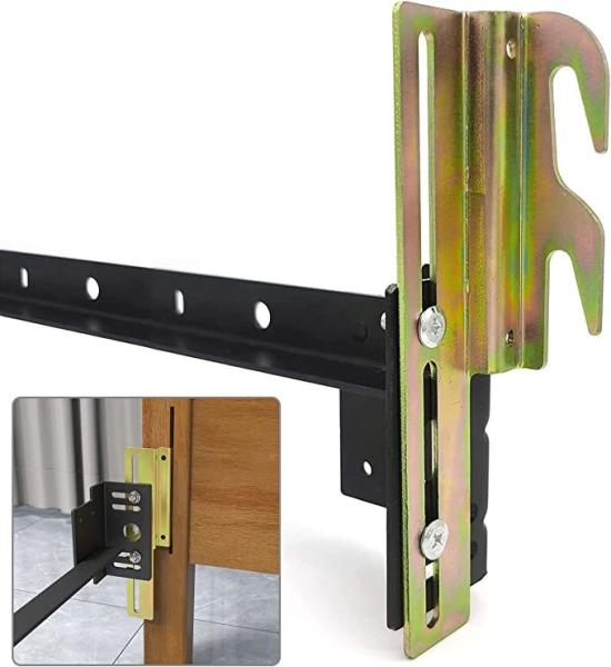 Buy  #711 Bed Frame Bolt On to Hook On Conversion Brackets for Headboard or Footboard, Hook on Bed Rails Brackets, Extra Heavy Duty Hook Plate Adapter at wholesale prices