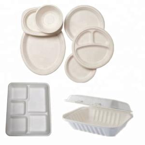 PLC Control Bagasse Paper Plate Making Machine , Disposable Bowl Making Machine